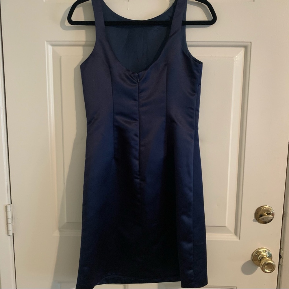 Midnight blue satin Max & Cleo Dress - Picture 2 of 7
